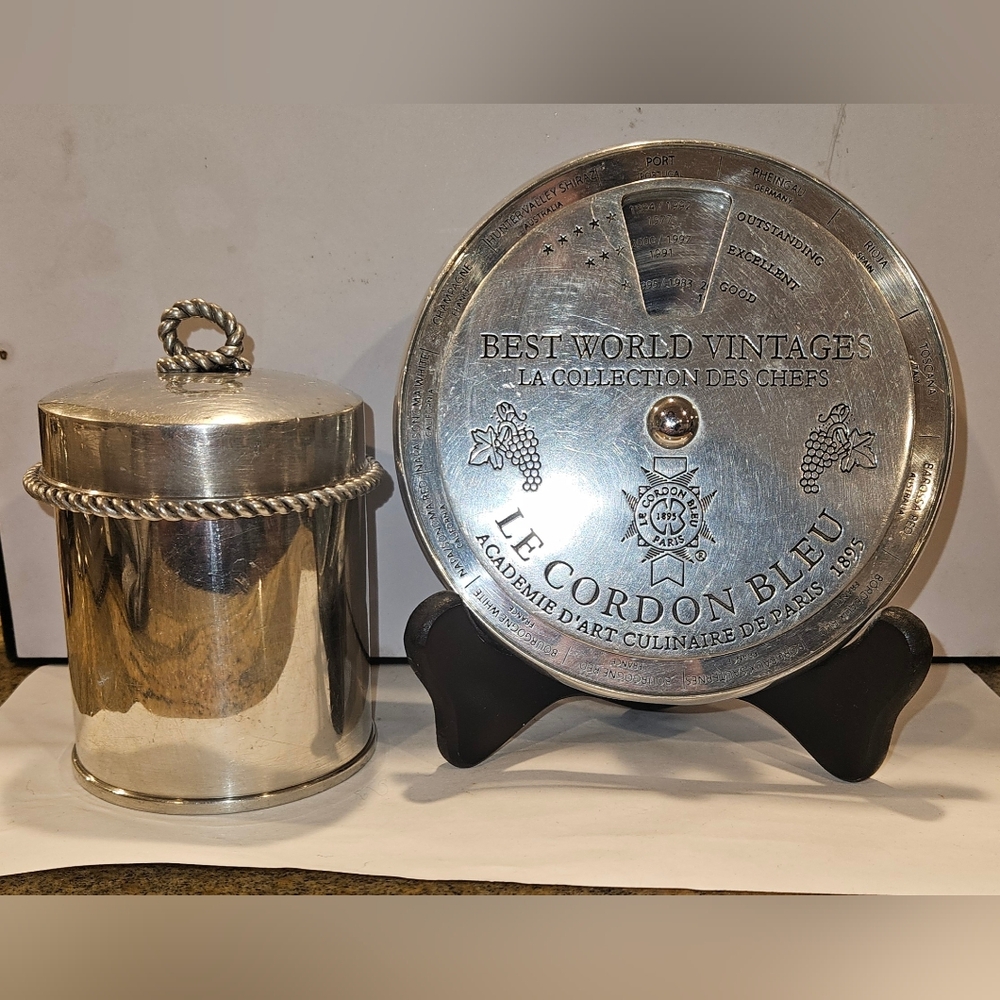 Le Cordon Bleu Silver Tin and Best World Vintages Set 2001 Made In Paris